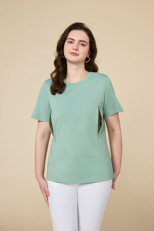 Organic Long-Staple Cotton Nursing T-Shirt