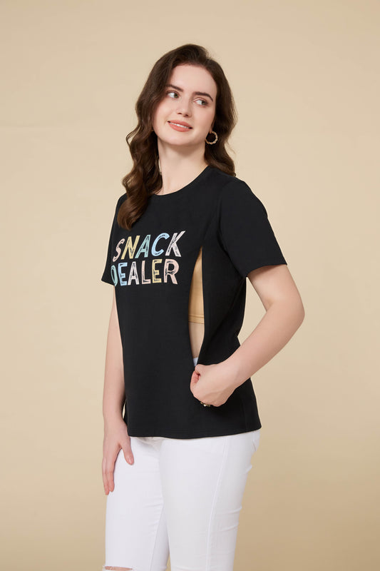 Snack Dealer Long-Staple Cotton Nursing T-Shirt