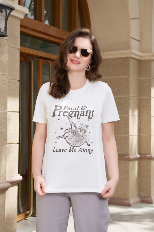 Funny Raccoon Long-Staple Cotton Nursing T-Shirt