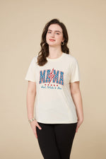 4th Of July Mama Long-Staple Cotton Nursing T-Shirt