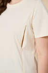 Organic Long-Staple Cotton Nursing T-Shirt-Apricot