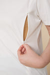 Organic Long-Staple Cotton Nursing T-Shirt-White