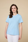 Organic Long-Staple Cotton Nursing T-Shirt-Blue