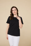 Organic Long-Staple Cotton Nursing T-Shirt-Black