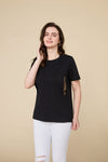 Organic Long-Staple Cotton Nursing T-Shirt-Black