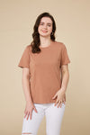 Organic Long-Staple Cotton Nursing T-Shirt-Mocha Mousse