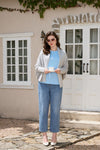 Organic Long-Staple Cotton Nursing T-Shirt-Blue