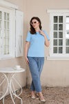 Organic Long-Staple Cotton Nursing T-Shirt-Blue