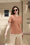Organic Long-Staple Cotton Nursing T-Shirt-Mocha Mousse