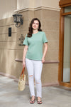 Organic Long-Staple Cotton Nursing T-Shirt-Green