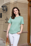 Organic Long-Staple Cotton Nursing T-Shirt-Green