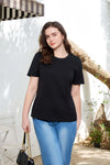 Organic Long-Staple Cotton Nursing T-Shirt-Black
