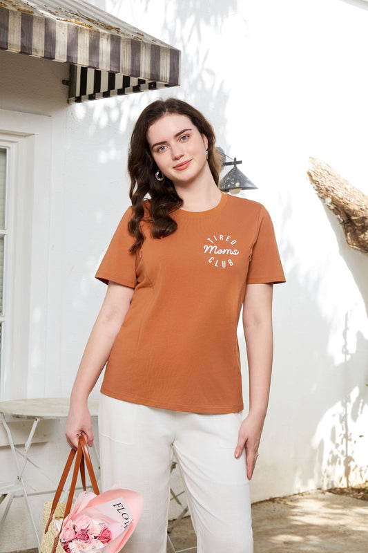 Tired Moms Club Long-Staple Cotton Nursing T-Shirt